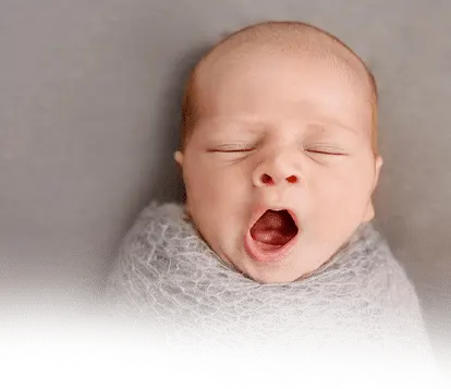 A yawning baby